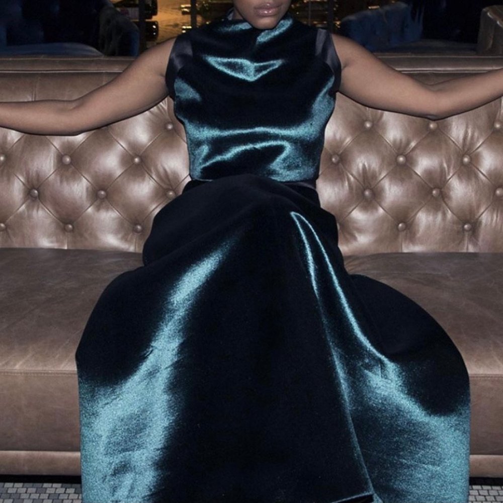 Couture emerald dress